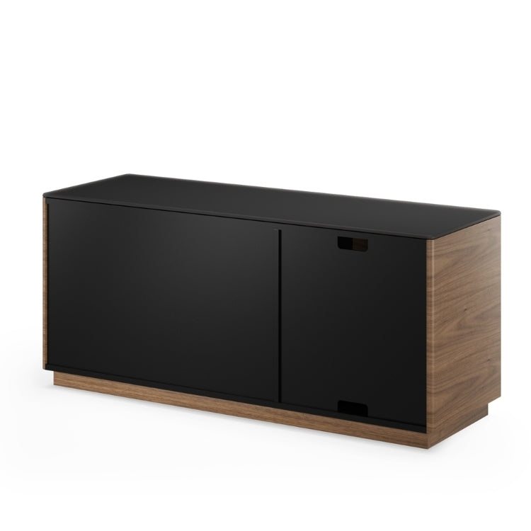 Luma 6720 Cabinet in natural walnut with black top back view