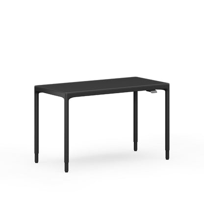 Luma Small Sit/Stand Desk in Black angled view