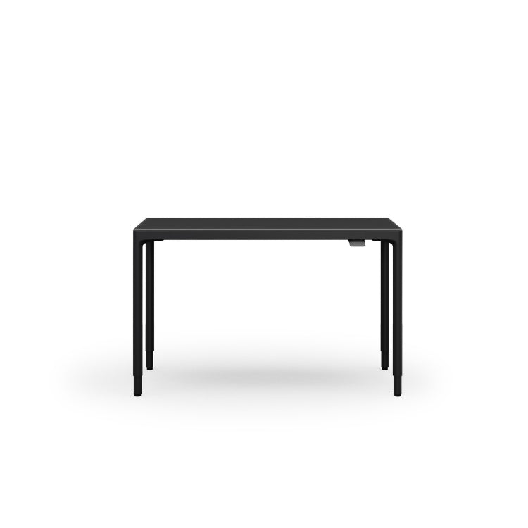 Luma Small Sit/Stand Desk in Black head on