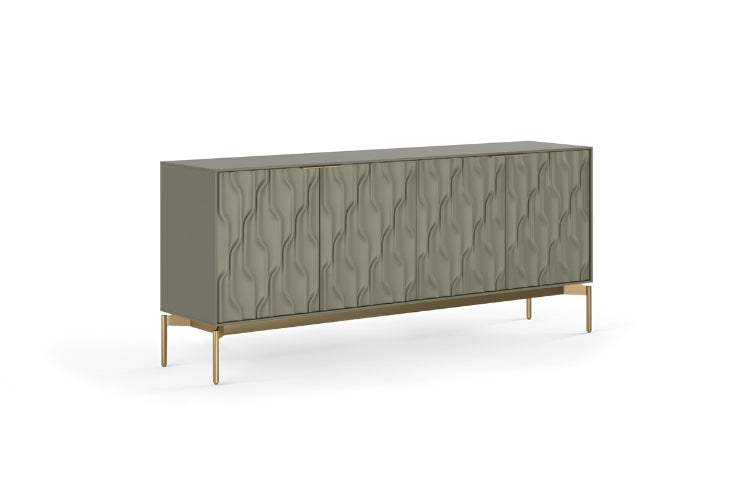 Mesa 7639 Credenza Moss Brass side view