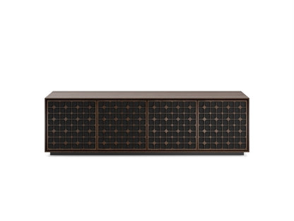 Elements 8703 Media and Storage Cabinet in Constellation Toasted Oak front view