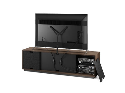 Elements 8703 Media and Storage Cabinet in Constellation Toasted Oak back view with panel removed