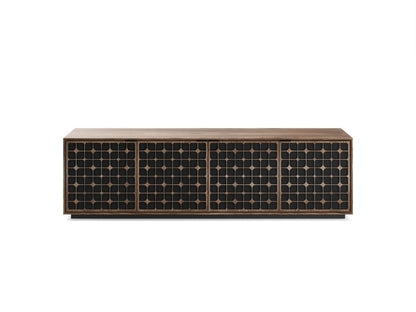 Elements 8703 Media and Storage Cabinet in Constellation Walnut front view