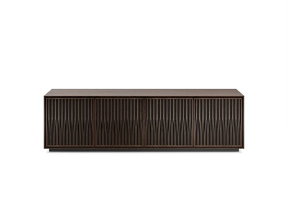 Elements 8703 Media and Storage Cabinet in Tune Toasted Oak front view