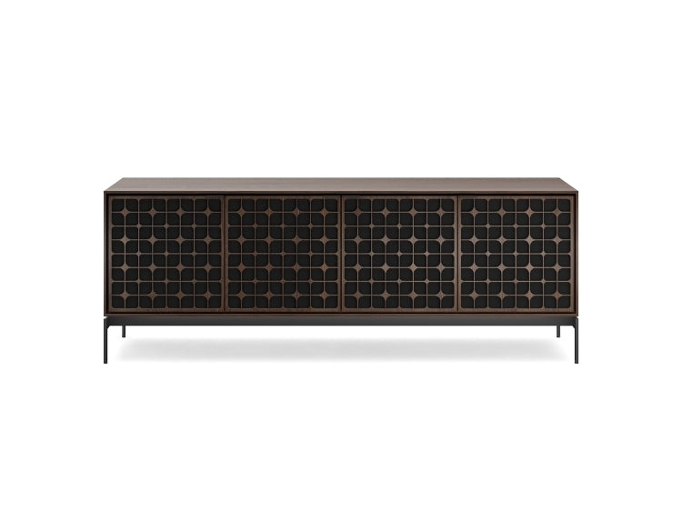 Elements 8709 Media and Storage Console in Constellation Toasted Oak front view