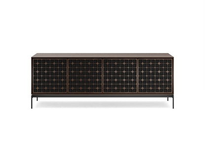 Elements 8709 Media and Storage Console in Constellation Toasted Oak front view