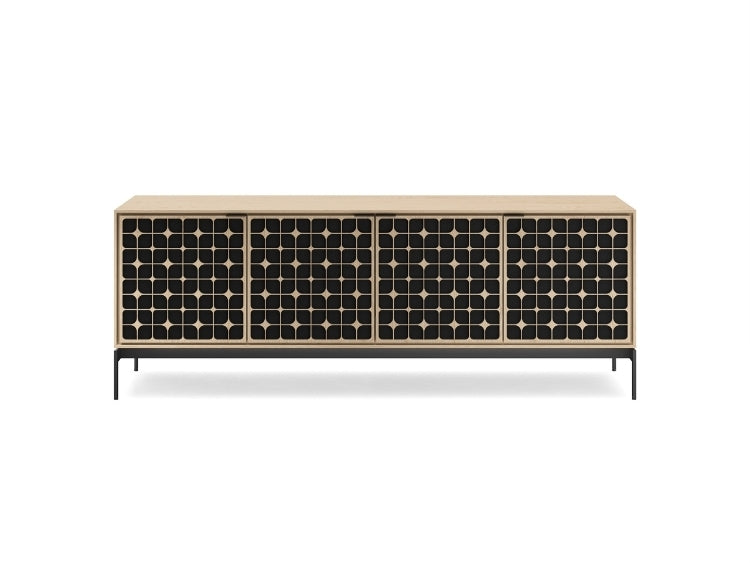 Elements 8709 Media and Storage Console in Constellation Washed Oak front view