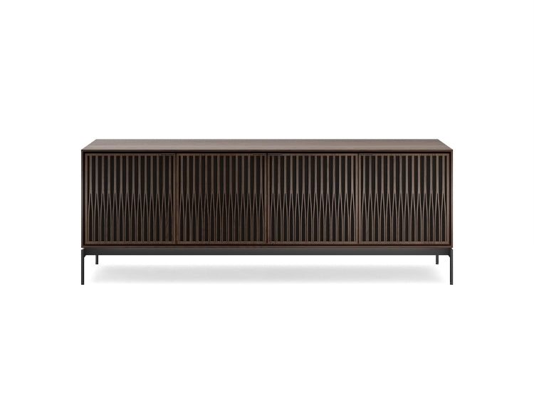 Elements 8709 Media and Storage Console in Tune Toasted Oak front view