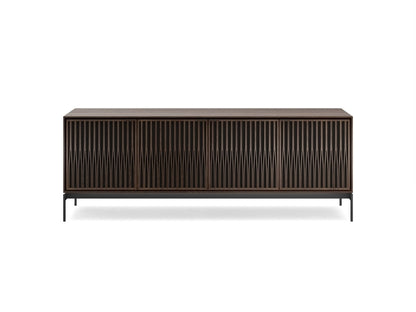 Elements 8709 Media and Storage Console in Tune Toasted Oak front view