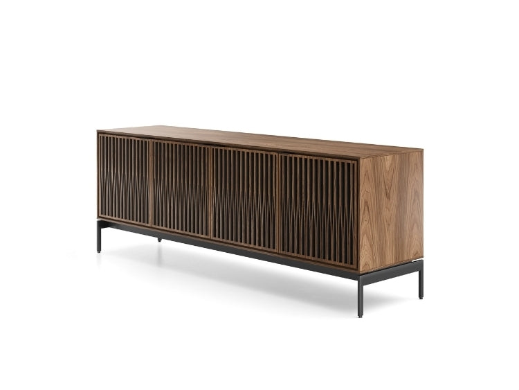 Elements 8709 Media and Storage Console in Tune Walnut side view