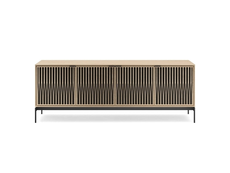 Elements 8709 Media and Storage Console in Tune Washed Oak front view