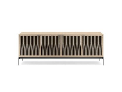 Elements 8709 Media and Storage Console in Tune Washed Oak front view
