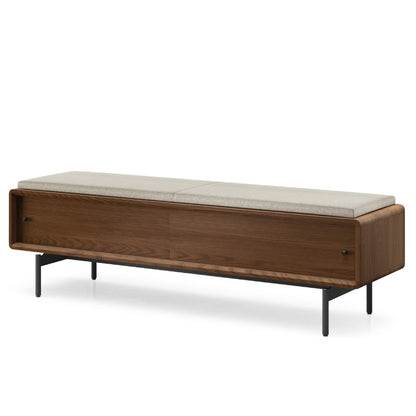 LINQ Bench in mocha with almond cover 