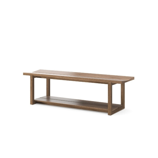KAVA bench in walnut angle view