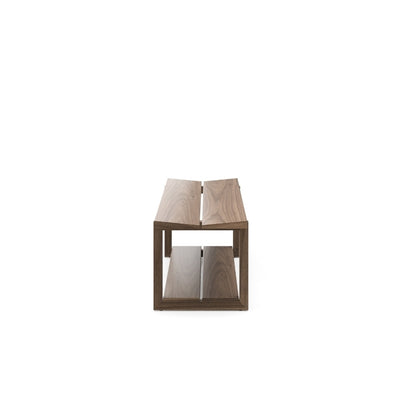 KAVA bench in walnut side view