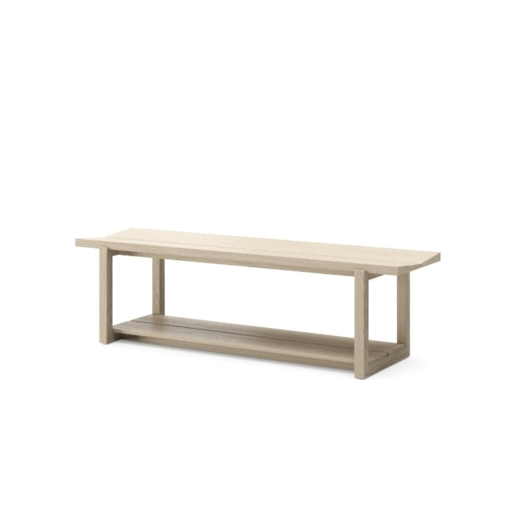 KAVA bench in washed oak angle view