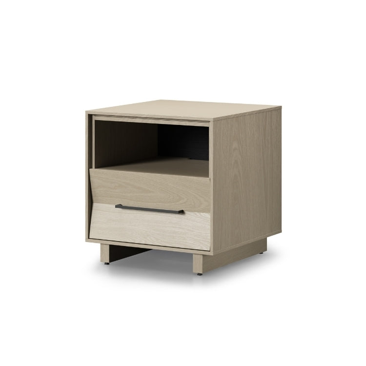 20" KAVA nightstand in washed oak angle view