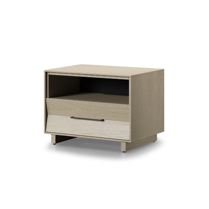 28" KAVA nightstand in washed oak angle view