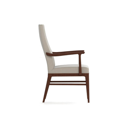 Walnut Grove Tall Upholstered Arm Chair Fabric side