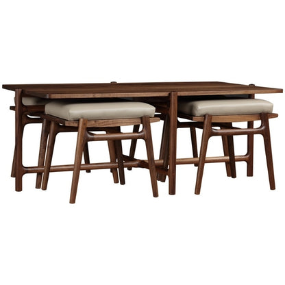Walnut Grove Footstools with cocktail table