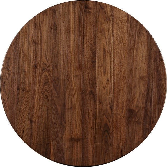 Walnut Grove Round Cocktail Table top view wood grain