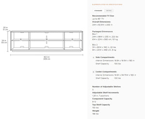 Elements 8703 Media and Storage Cabinet