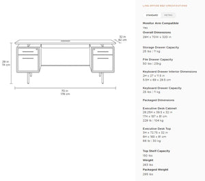LINQ Office 6821 Executive Desk