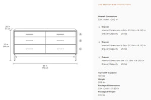 Linq 6-Drawer Dresser