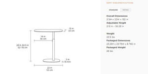 Serif 1046 Wood Lift Laptop Table