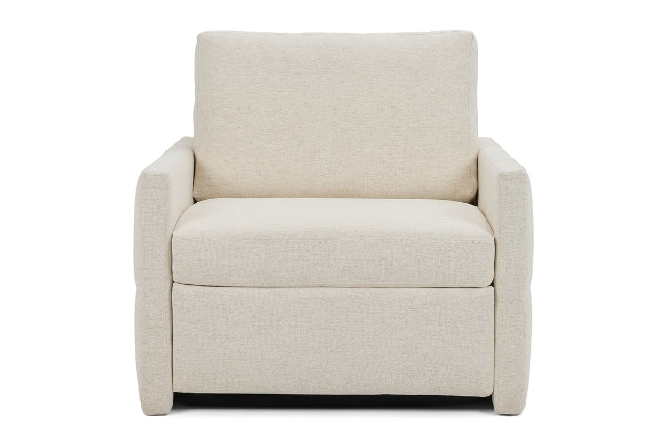Beige recliner chair on a white background