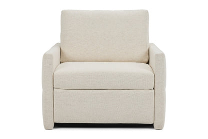 Beige recliner chair on a white background