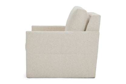 Side view of Beige armchair 
