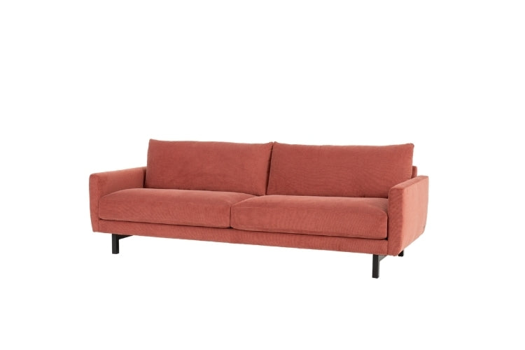 Carmet Elements Sofa high leg in sangria angled view