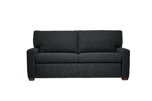 2 seat Black fabric Sofa with texture look. 