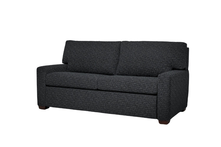 Dark gray two seat sectional sofa bed