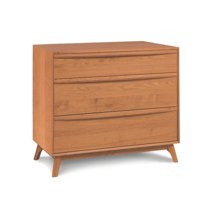 Catalina 3 Drawer in cherry, angled view