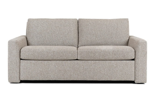 Tan fabric sofa bed 