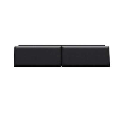 King Size Contour Headboard Cushion in Pepper leather