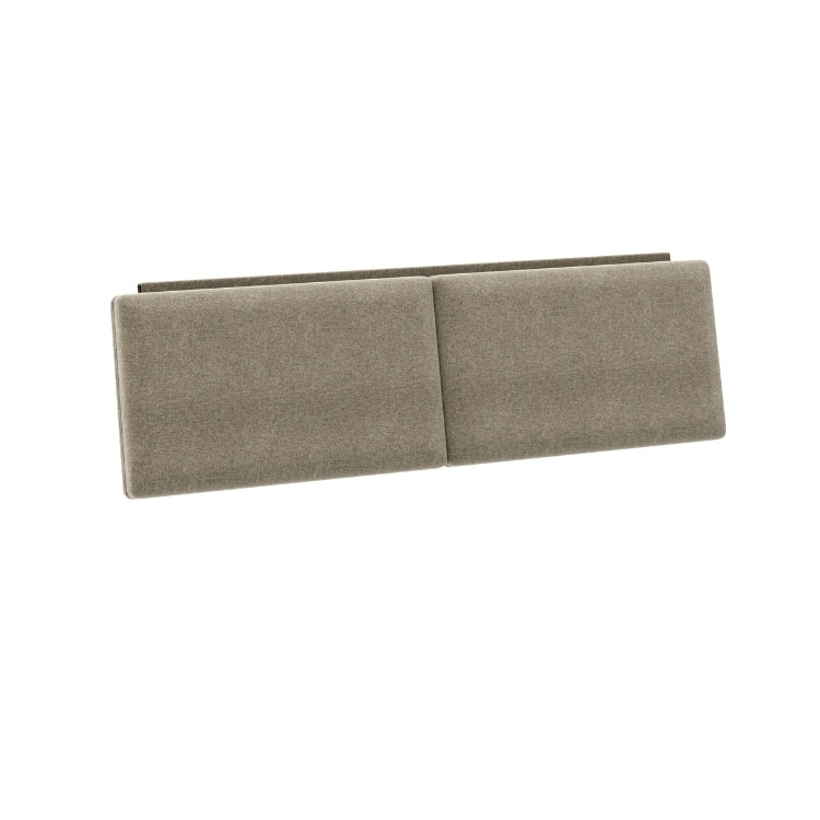 Queen Size Contour Headboard Cushion in Pecan angled view
