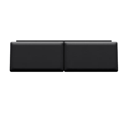 Queen Size Contour Headboard Cushion in Pepper leather