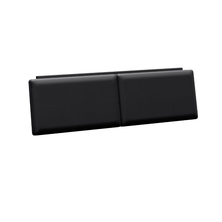 Queen Size Contour Headboard Cushion in Pepper leather angled view