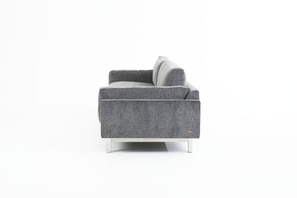 Cooks Elements Sofa high leg in grey side view