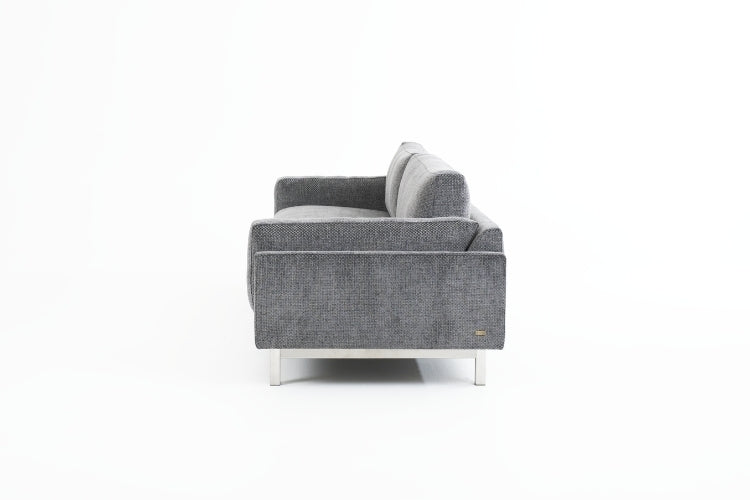 Cooks Elements Sofa high leg in grey side view
