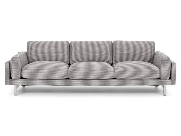 Cooks Elements Sofa high leg in grey head on