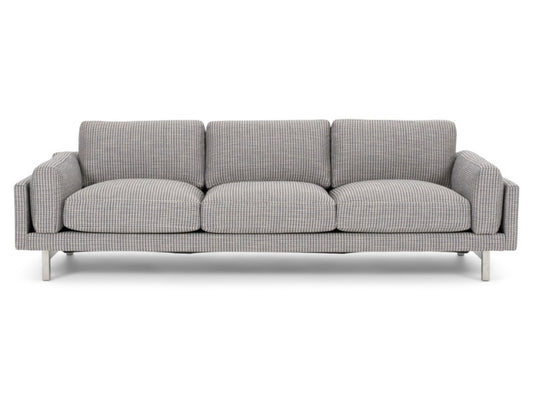 Cooks Elements Sofa high leg in grey head on