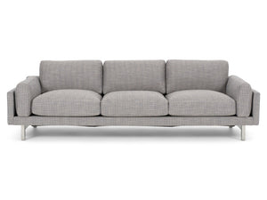 Cooks Elements Sofa high leg in grey head on