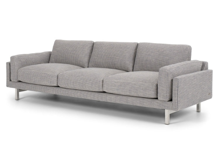 Cooks Elements Sofa high leg in grey angled view 