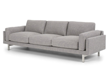 Cooks Elements Sofa high leg in grey angled view 