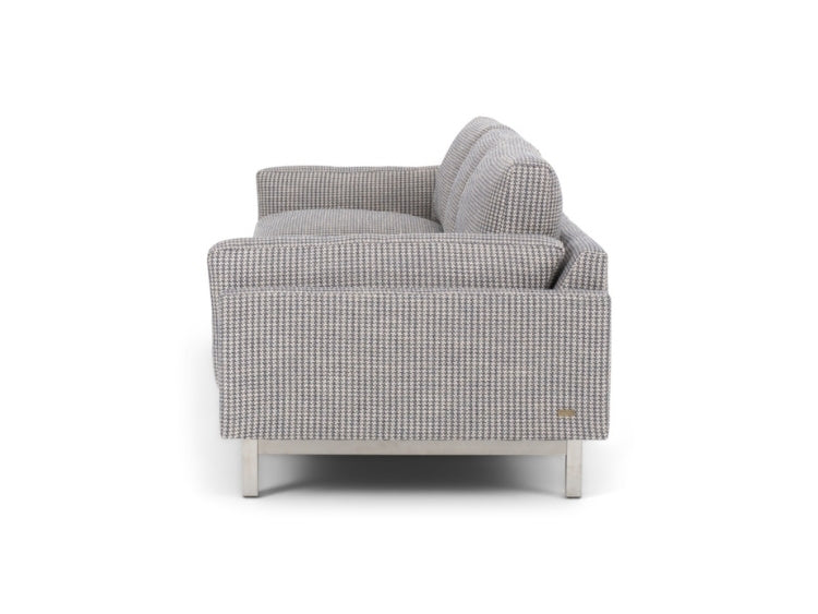 Cooks Elements Sofa high leg in grey side view