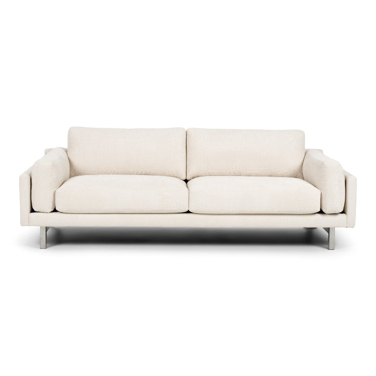 Cooks Elements Sofa high leg in white head on